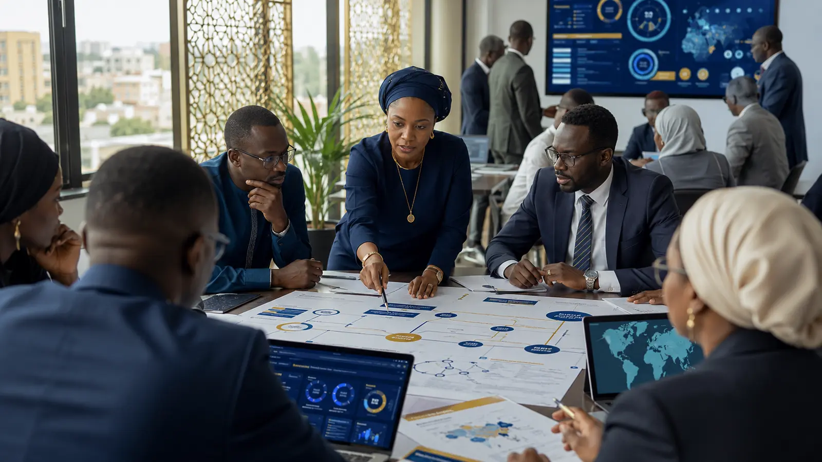 Décideurs et ingénieurs africains concevant des services publics numériques